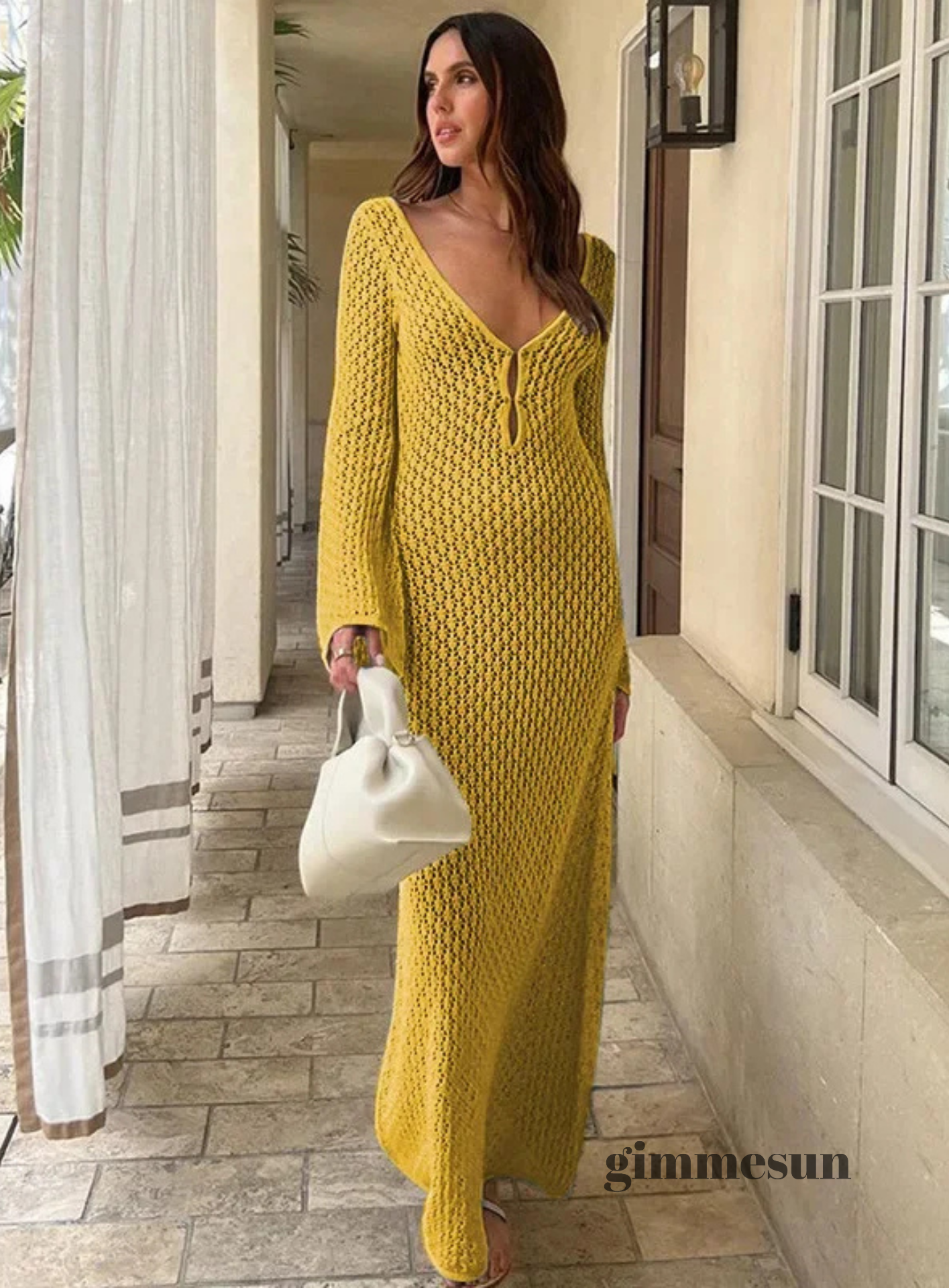 Sahara Mesh Maxi Cover-Up Dress