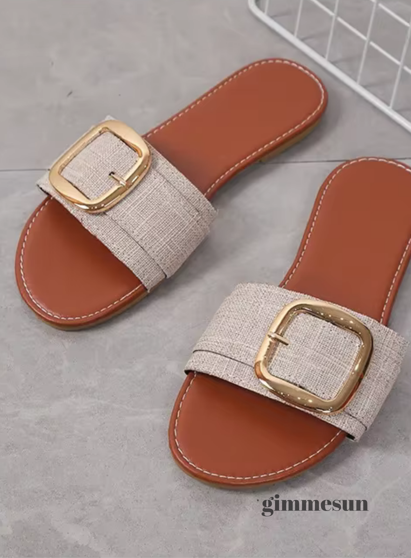 Coastline Buckle Flat Sandals