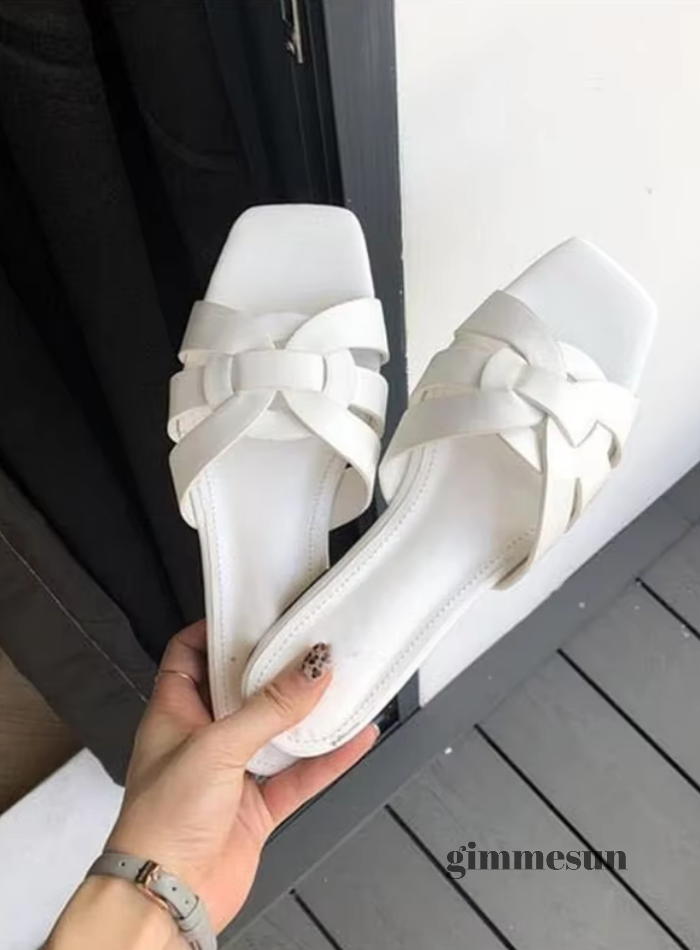 Sunbeam Square Toe Beach Slides