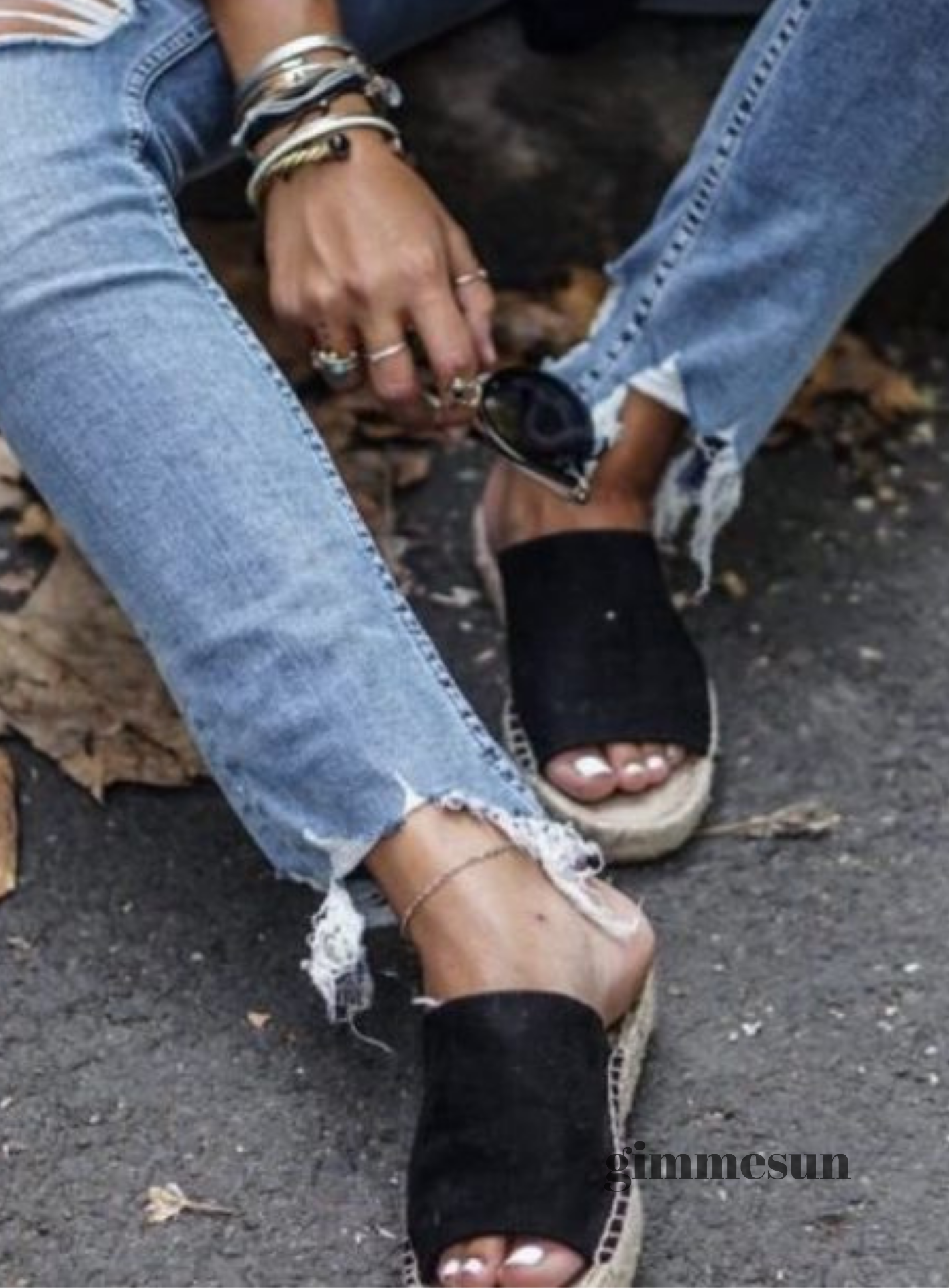 Shoreline Leather Slide Sandals