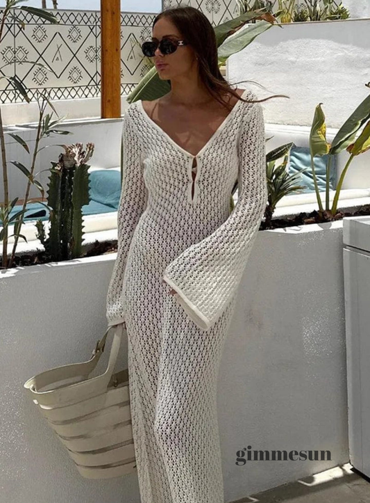 Sahara Mesh Maxi Cover-Up Dress
