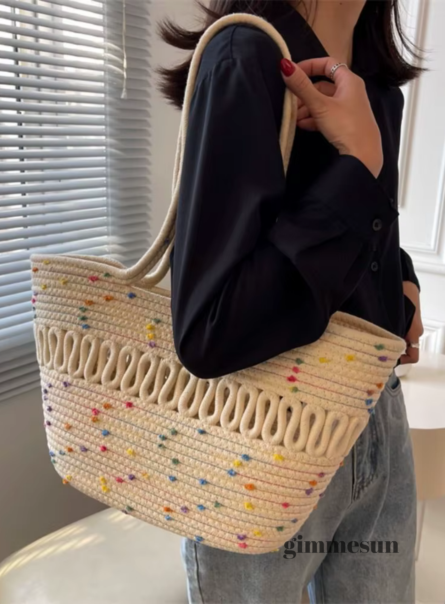 Soleil Woven Beach Tote