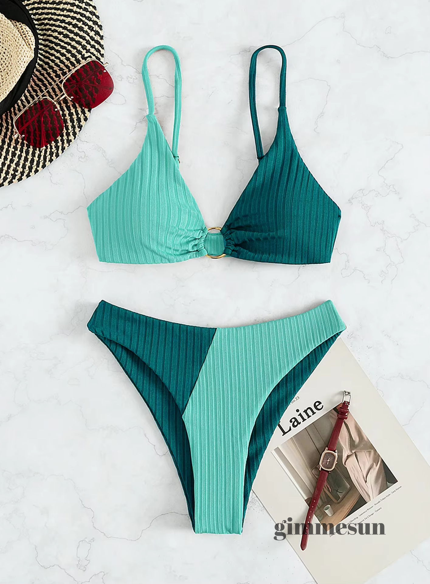 Tidal Chic High Waist Bikini Set