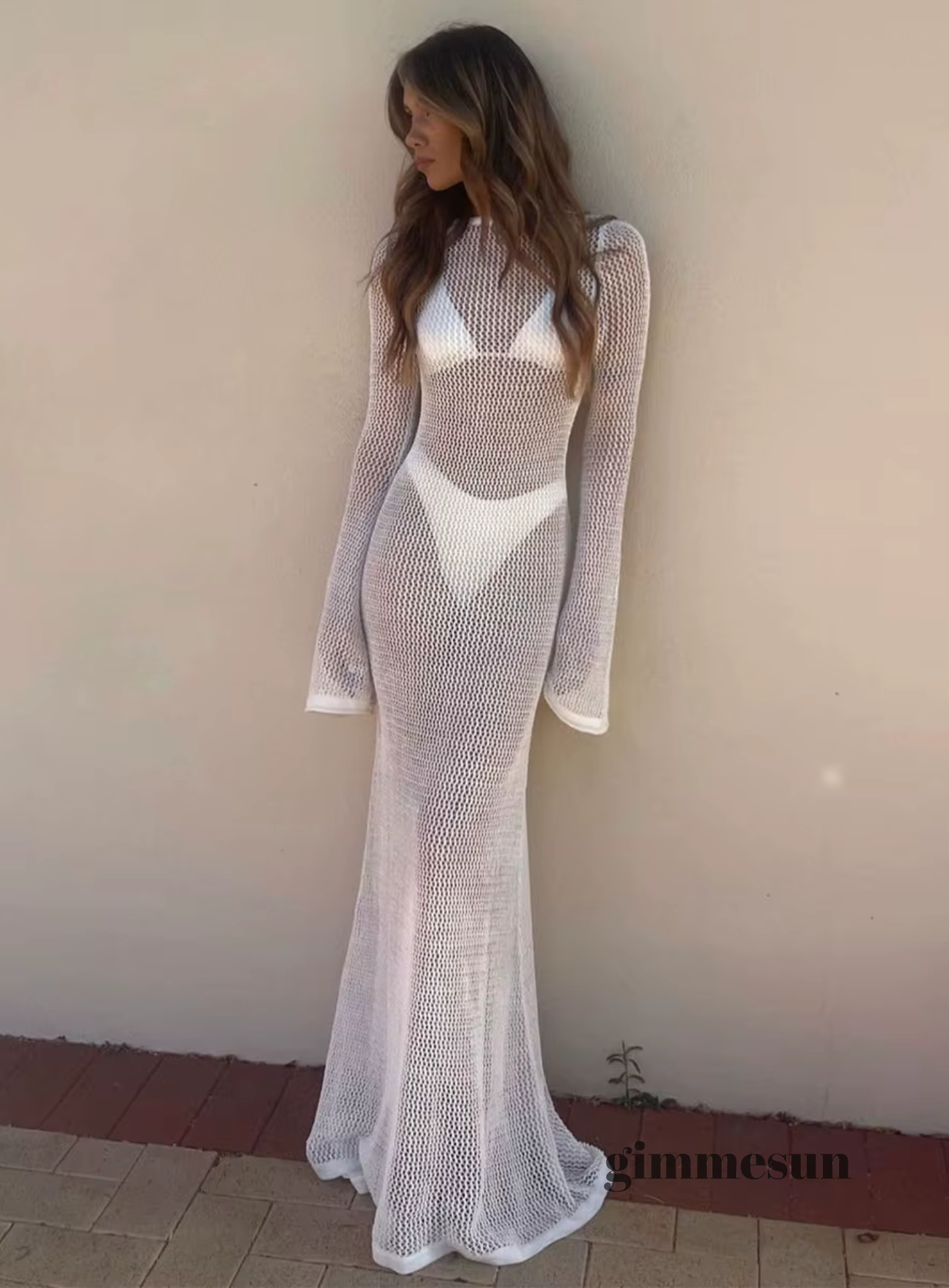 Soleil Backless Knit Cover Up Dress