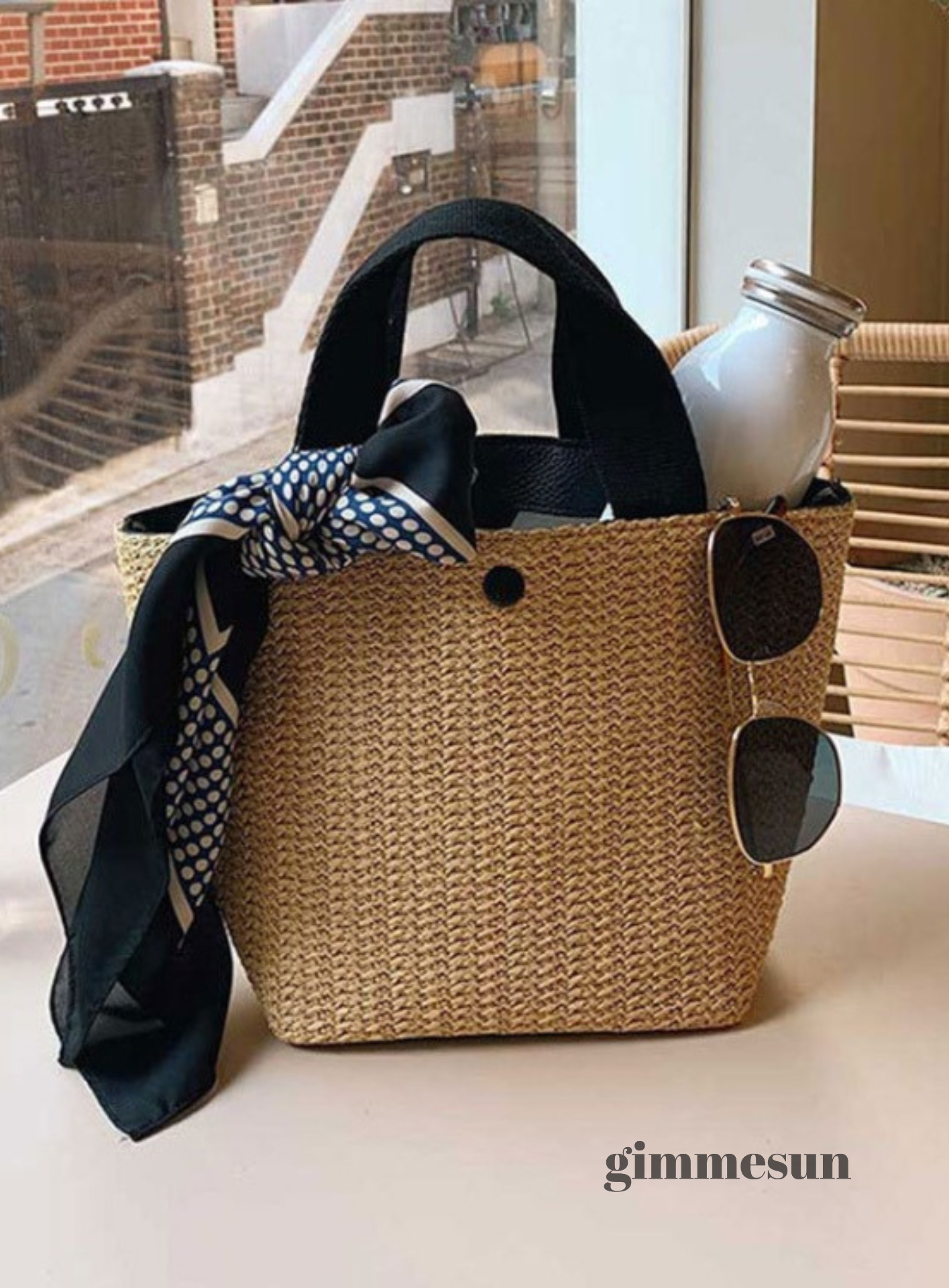 Coastal Breeze Woven Beach Tote
