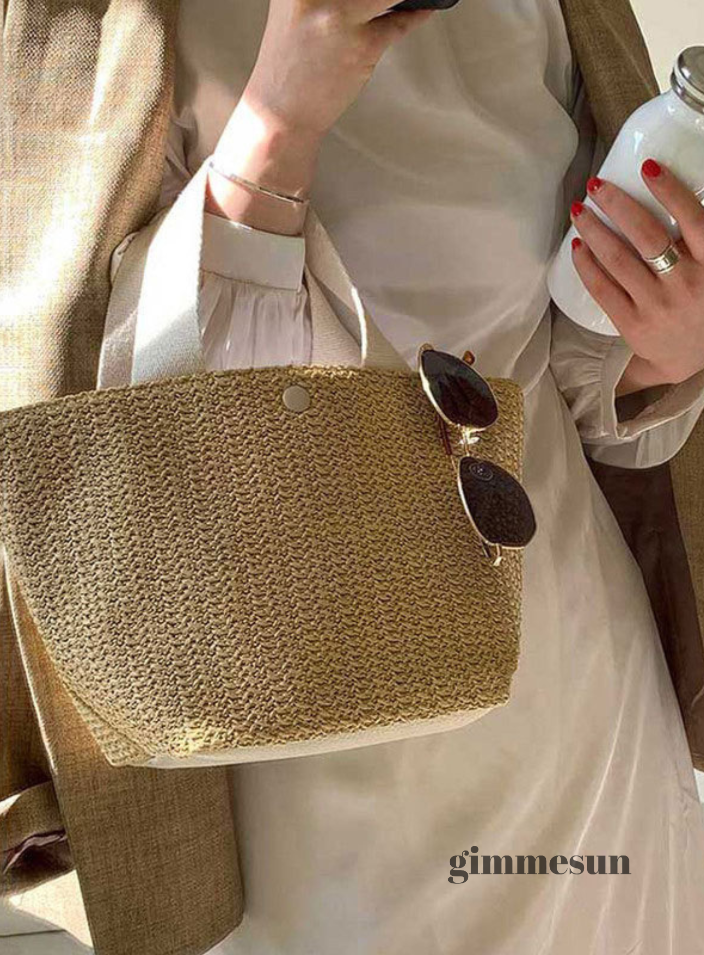 Coastal Breeze Woven Beach Tote