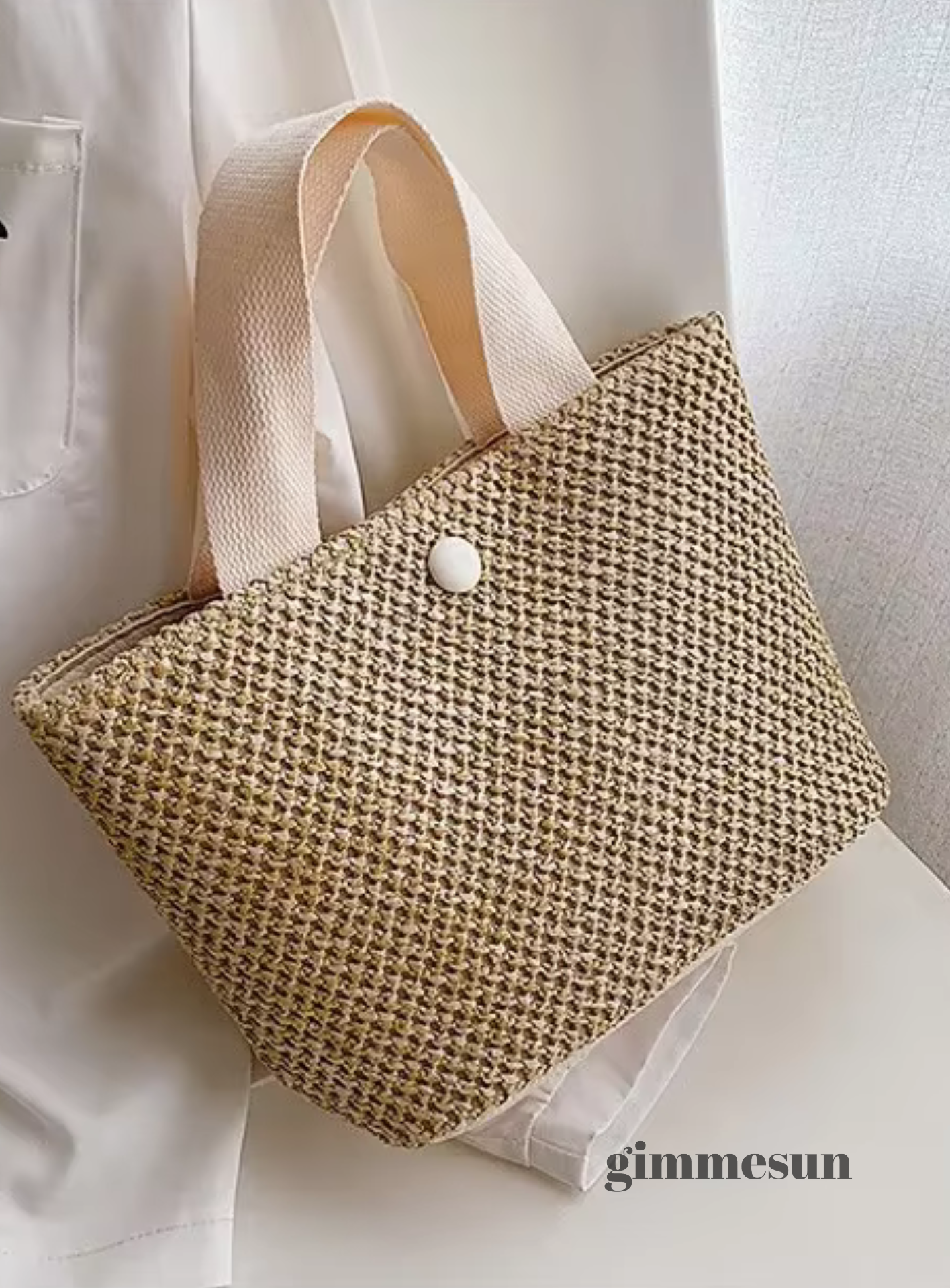 Coastal Breeze Woven Beach Tote